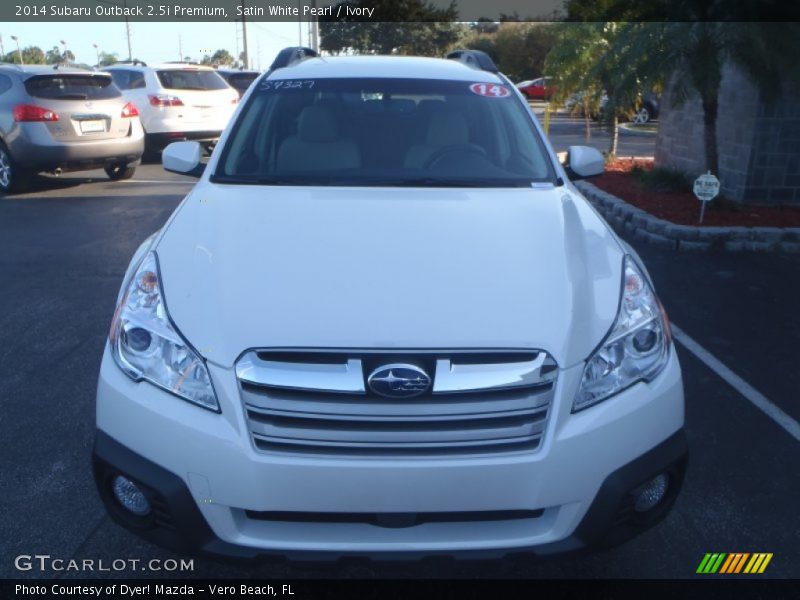 Satin White Pearl / Ivory 2014 Subaru Outback 2.5i Premium