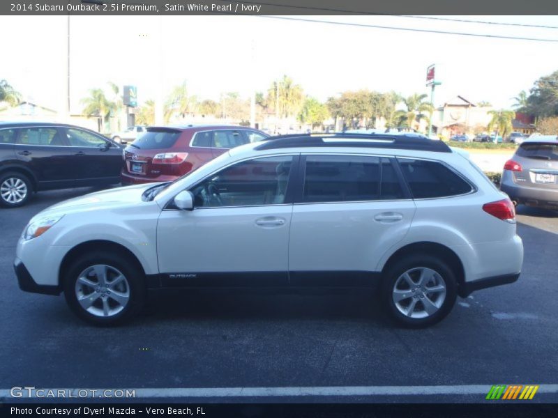 Satin White Pearl / Ivory 2014 Subaru Outback 2.5i Premium