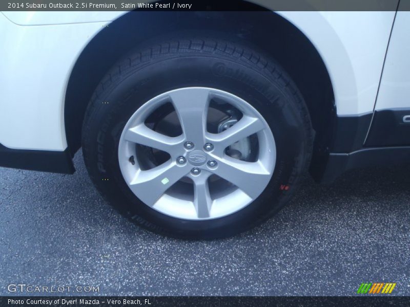 Satin White Pearl / Ivory 2014 Subaru Outback 2.5i Premium