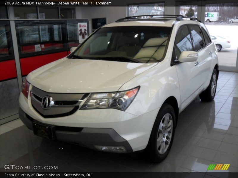 Aspen White Pearl / Parchment 2009 Acura MDX Technology