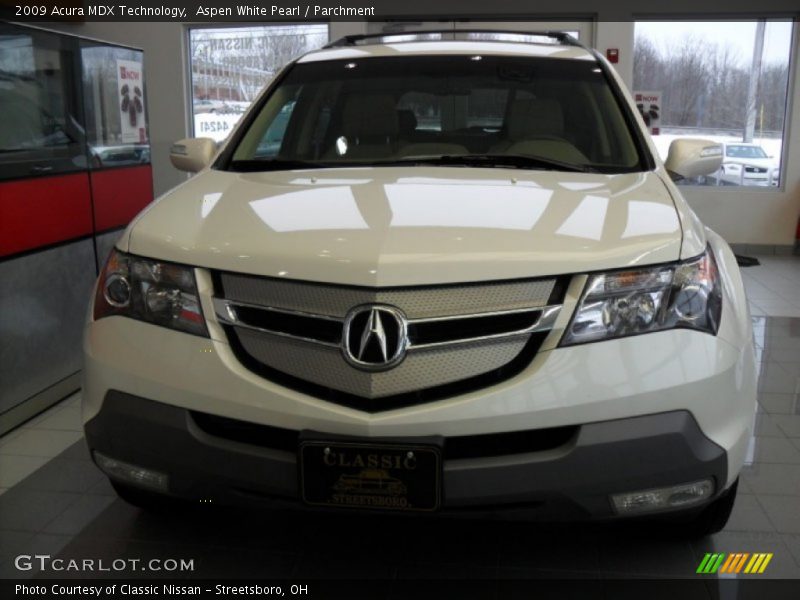 Aspen White Pearl / Parchment 2009 Acura MDX Technology