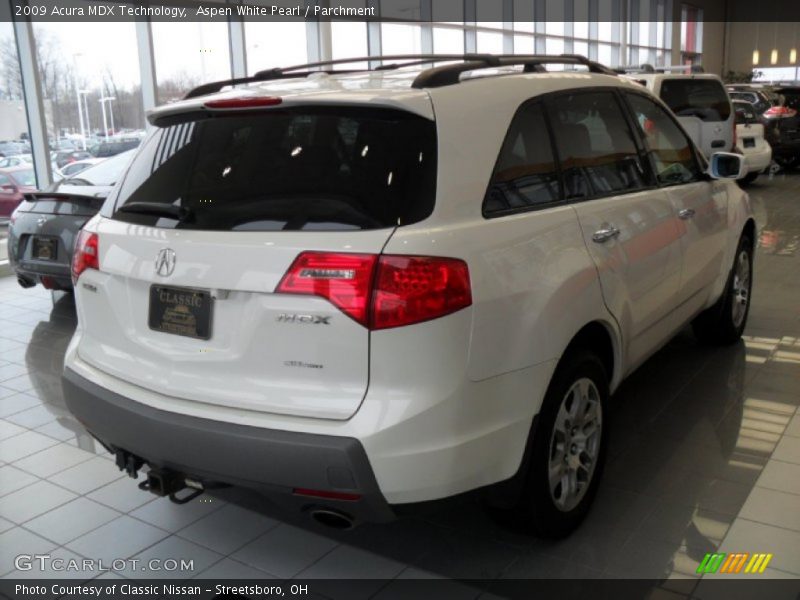 Aspen White Pearl / Parchment 2009 Acura MDX Technology