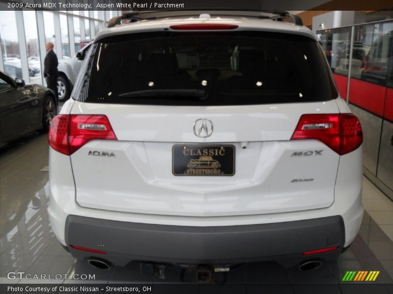 Aspen White Pearl / Parchment 2009 Acura MDX Technology