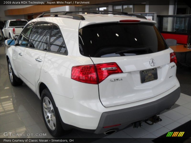 Aspen White Pearl / Parchment 2009 Acura MDX Technology