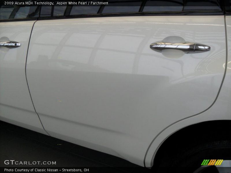 Aspen White Pearl / Parchment 2009 Acura MDX Technology