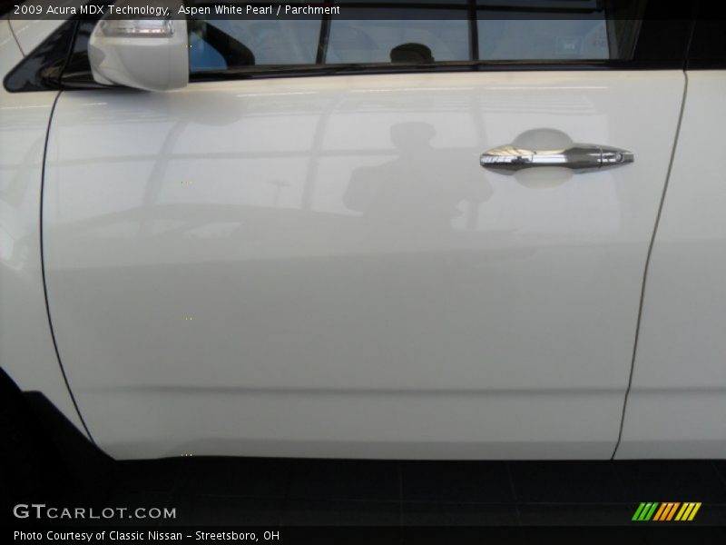 Aspen White Pearl / Parchment 2009 Acura MDX Technology