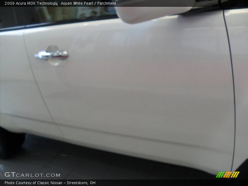 Aspen White Pearl / Parchment 2009 Acura MDX Technology