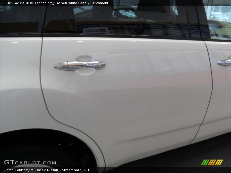 Aspen White Pearl / Parchment 2009 Acura MDX Technology