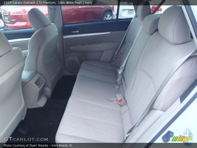 Satin White Pearl / Ivory 2014 Subaru Outback 2.5i Premium