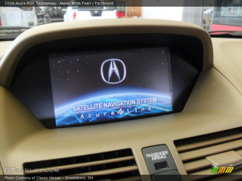 Aspen White Pearl / Parchment 2009 Acura MDX Technology