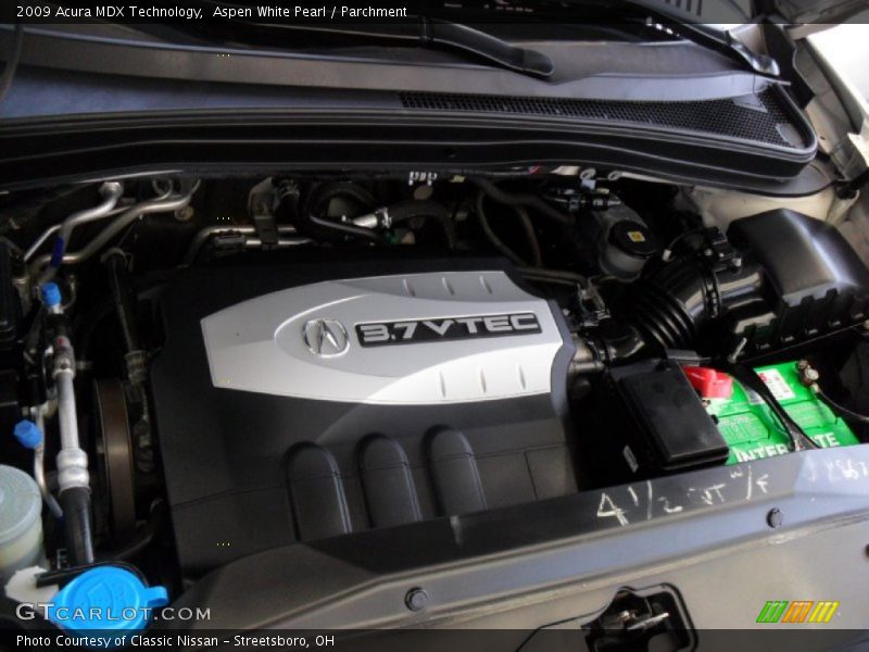 Aspen White Pearl / Parchment 2009 Acura MDX Technology