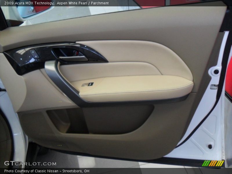 Aspen White Pearl / Parchment 2009 Acura MDX Technology