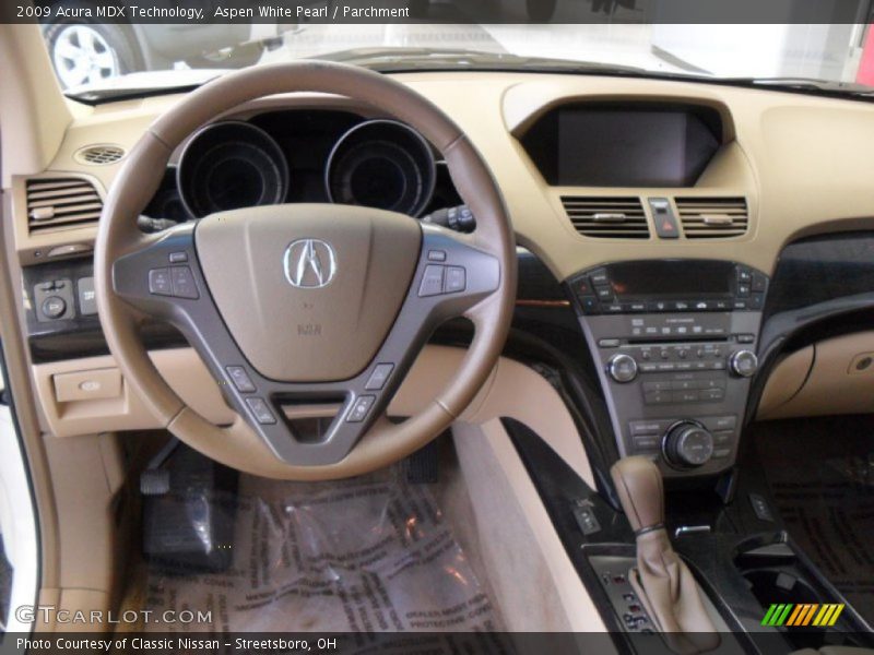 Aspen White Pearl / Parchment 2009 Acura MDX Technology