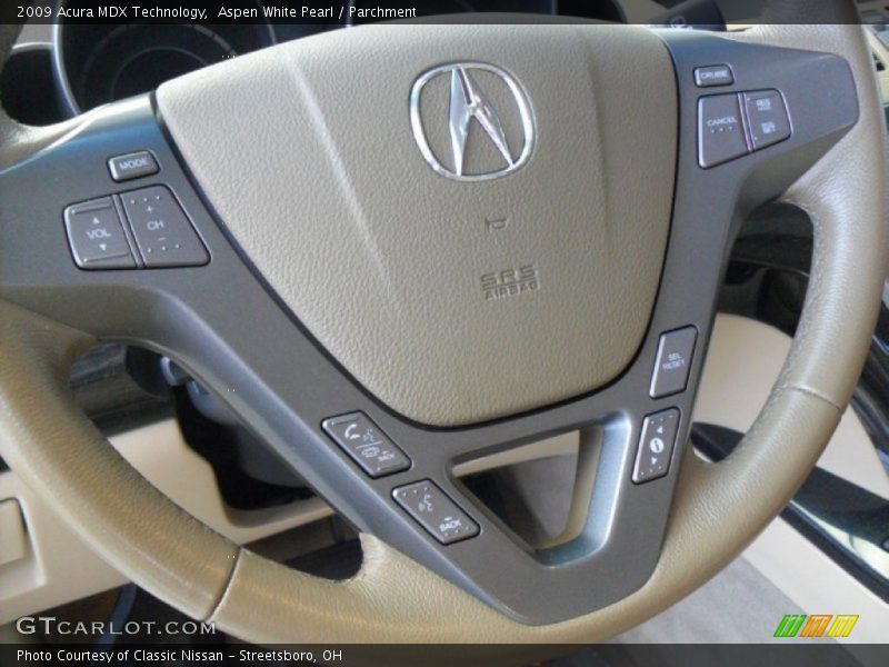 Aspen White Pearl / Parchment 2009 Acura MDX Technology