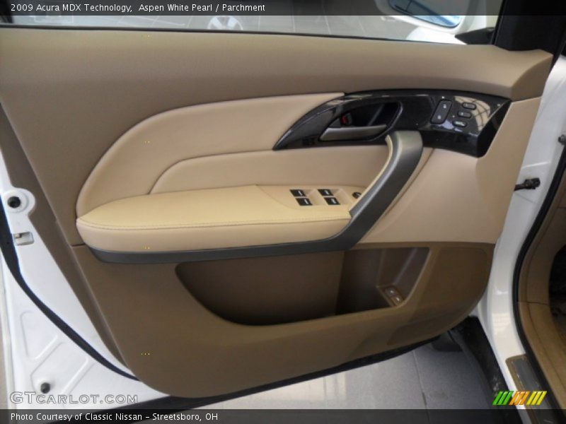 Aspen White Pearl / Parchment 2009 Acura MDX Technology