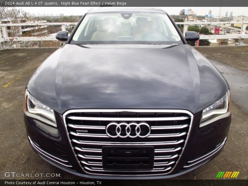 Night Blue Pearl Effect / Velvet Beige 2014 Audi A8 L 4.0T quattro