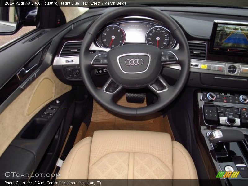 Night Blue Pearl Effect / Velvet Beige 2014 Audi A8 L 4.0T quattro
