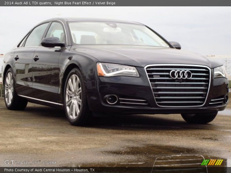 Night Blue Pearl Effect / Velvet Beige 2014 Audi A8 L TDI quattro