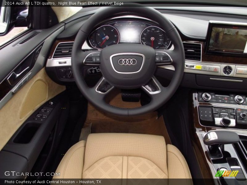 Night Blue Pearl Effect / Velvet Beige 2014 Audi A8 L TDI quattro