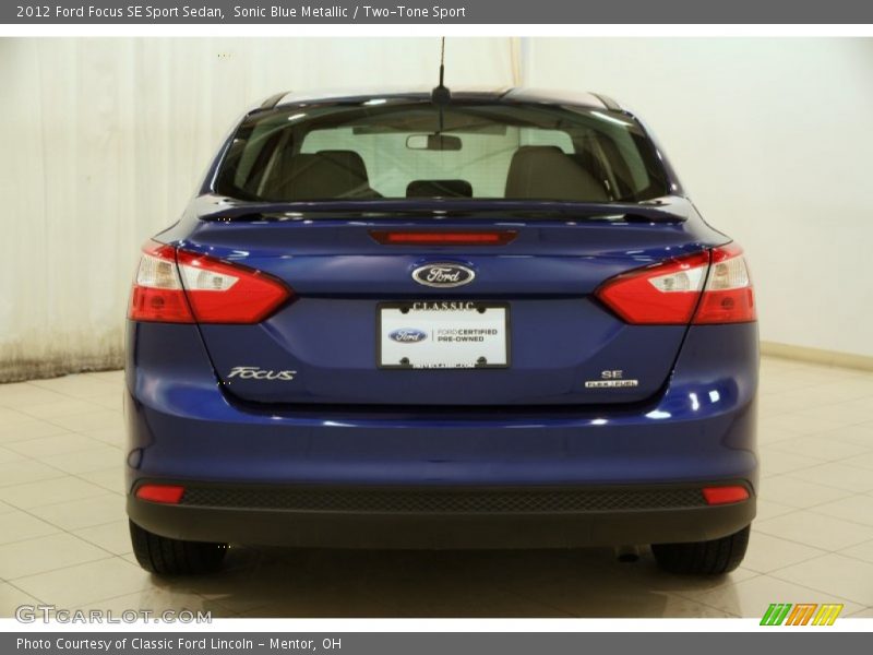 Sonic Blue Metallic / Two-Tone Sport 2012 Ford Focus SE Sport Sedan