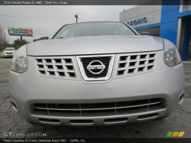 Silver Ice / Gray 2010 Nissan Rogue SL AWD