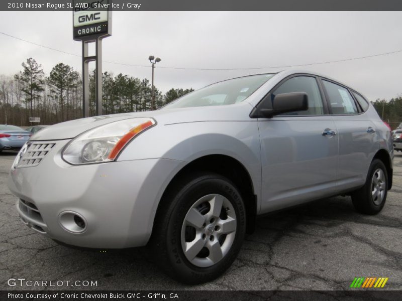 Silver Ice / Gray 2010 Nissan Rogue SL AWD