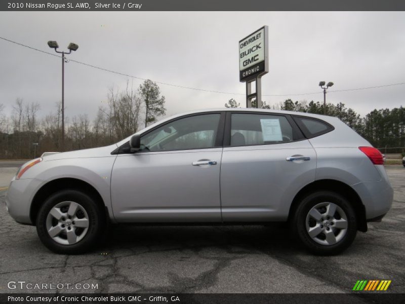 Silver Ice / Gray 2010 Nissan Rogue SL AWD