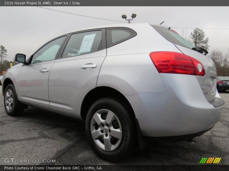 Silver Ice / Gray 2010 Nissan Rogue SL AWD