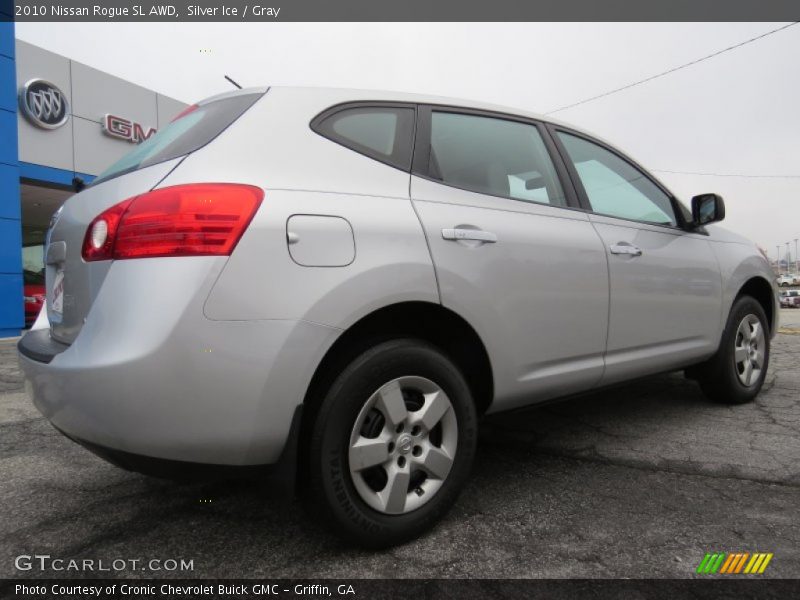 Silver Ice / Gray 2010 Nissan Rogue SL AWD