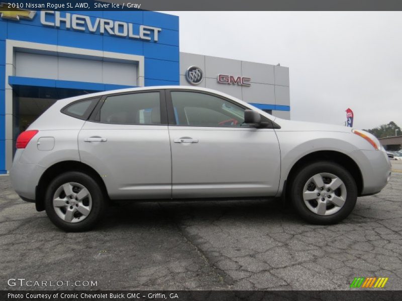 Silver Ice / Gray 2010 Nissan Rogue SL AWD
