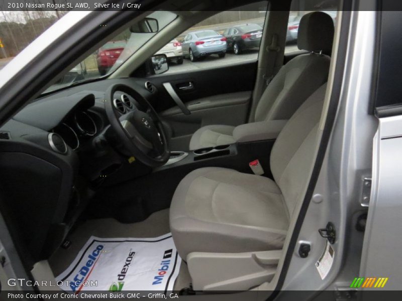 Silver Ice / Gray 2010 Nissan Rogue SL AWD