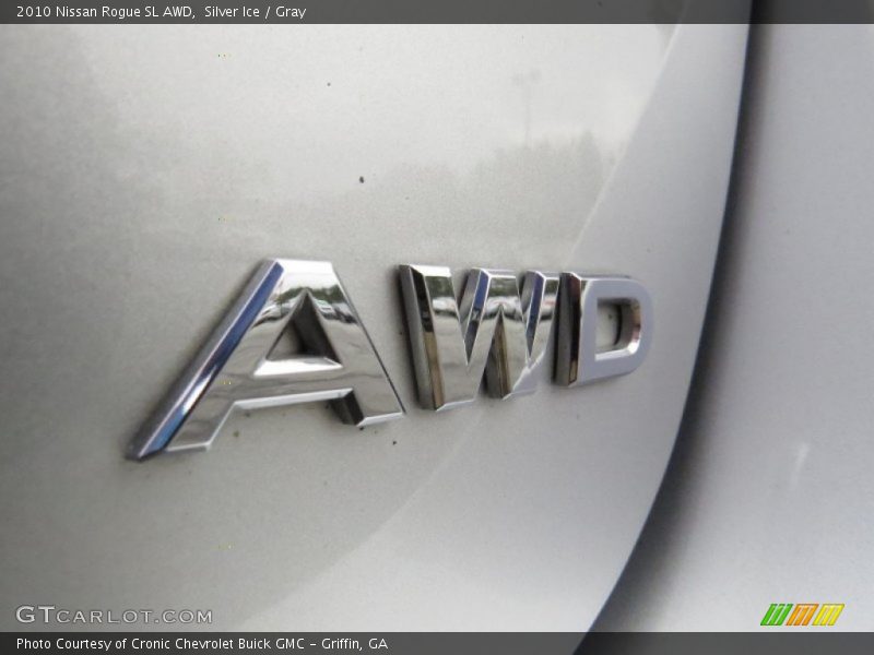 Silver Ice / Gray 2010 Nissan Rogue SL AWD
