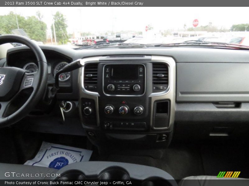 Bright White / Black/Diesel Gray 2013 Ram 3500 SLT Crew Cab 4x4 Dually