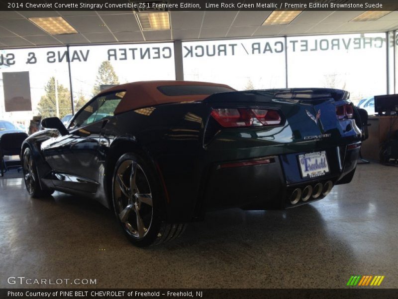 Lime Rock Green Metallic / Premire Edition Brownstone Suede 2014 Chevrolet Corvette Stingray Convertible Z51 Premiere Edition