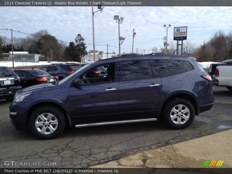 Atlantis Blue Metallic / Dark Titanium/Light Titanium 2014 Chevrolet Traverse LS