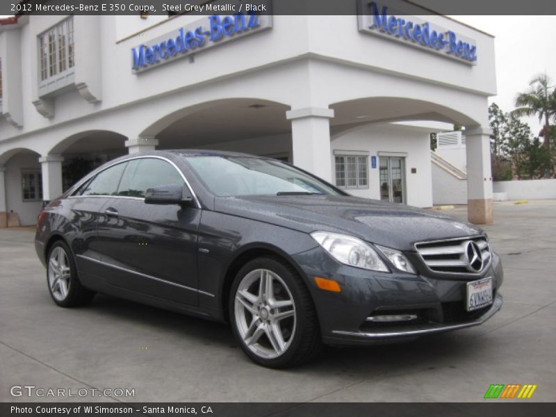 Steel Grey Metallic / Black 2012 Mercedes-Benz E 350 Coupe