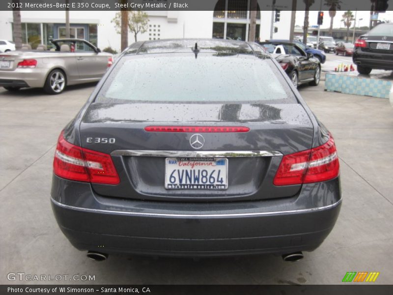 Steel Grey Metallic / Black 2012 Mercedes-Benz E 350 Coupe
