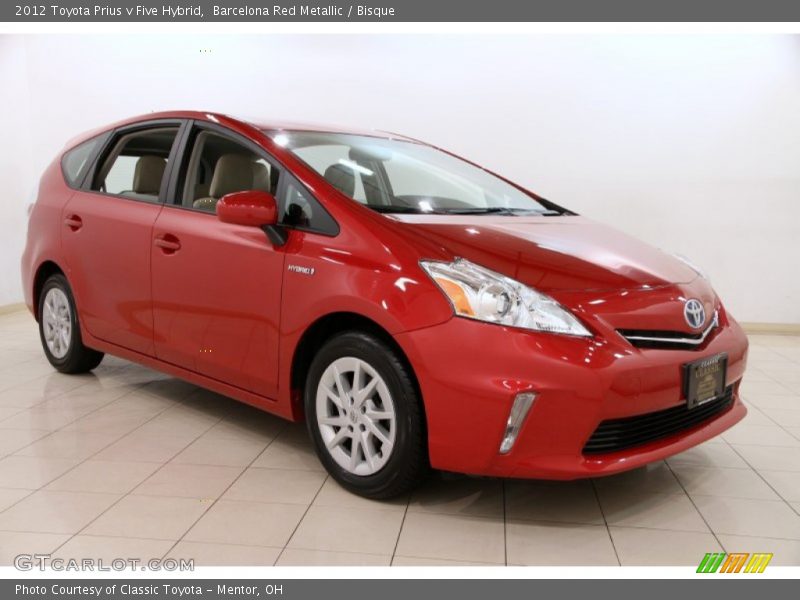 Barcelona Red Metallic / Bisque 2012 Toyota Prius v Five Hybrid