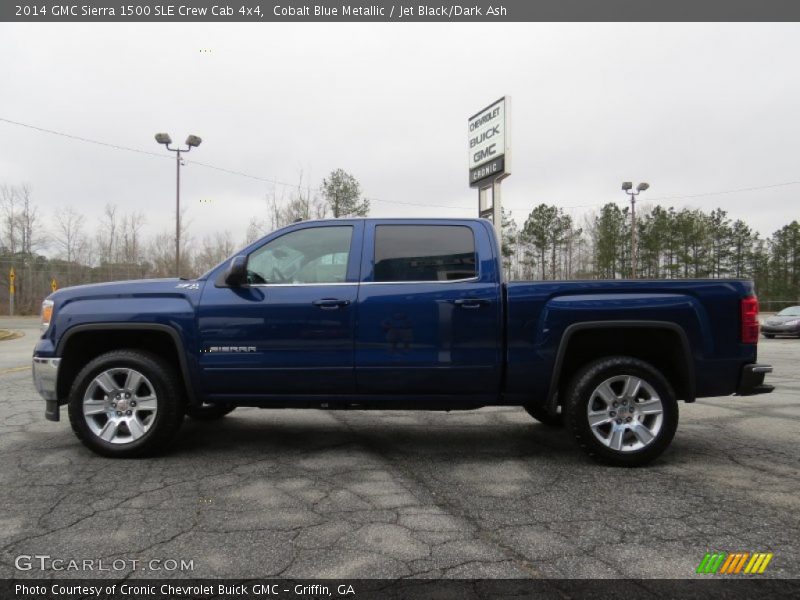 Cobalt Blue Metallic / Jet Black/Dark Ash 2014 GMC Sierra 1500 SLE Crew Cab 4x4