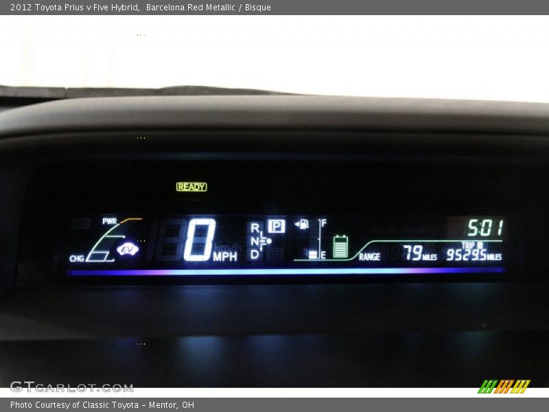 Barcelona Red Metallic / Bisque 2012 Toyota Prius v Five Hybrid
