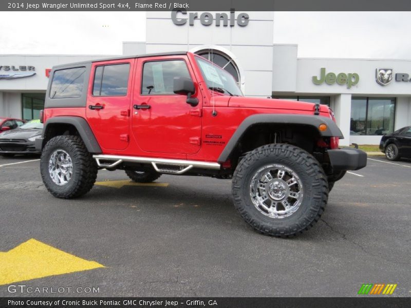 Flame Red / Black 2014 Jeep Wrangler Unlimited Sport 4x4
