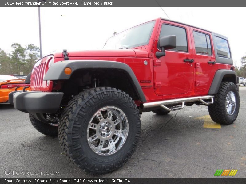 Flame Red / Black 2014 Jeep Wrangler Unlimited Sport 4x4