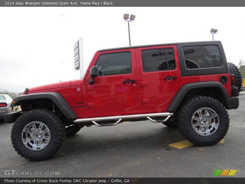 Flame Red / Black 2014 Jeep Wrangler Unlimited Sport 4x4