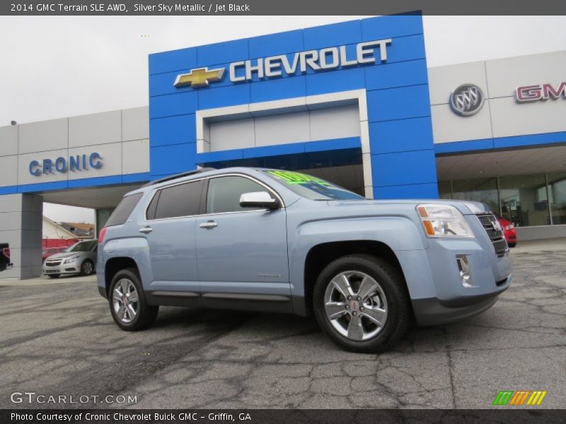 Silver Sky Metallic / Jet Black 2014 GMC Terrain SLE AWD