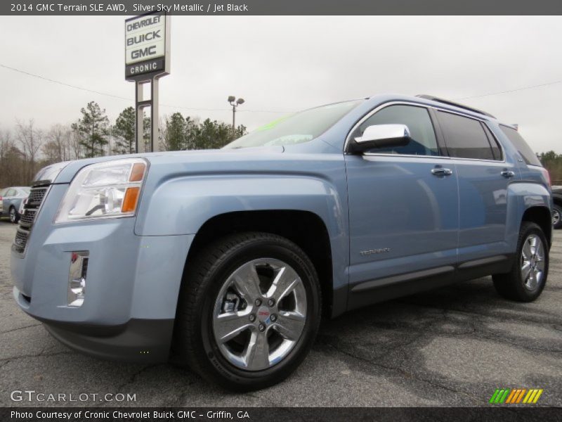 Silver Sky Metallic / Jet Black 2014 GMC Terrain SLE AWD