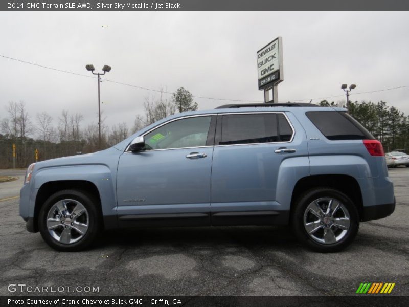Silver Sky Metallic / Jet Black 2014 GMC Terrain SLE AWD