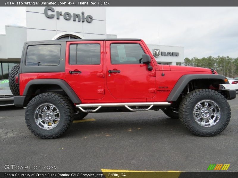 Flame Red / Black 2014 Jeep Wrangler Unlimited Sport 4x4