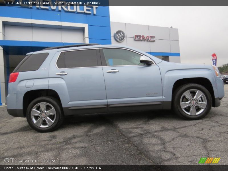 Silver Sky Metallic / Jet Black 2014 GMC Terrain SLE AWD
