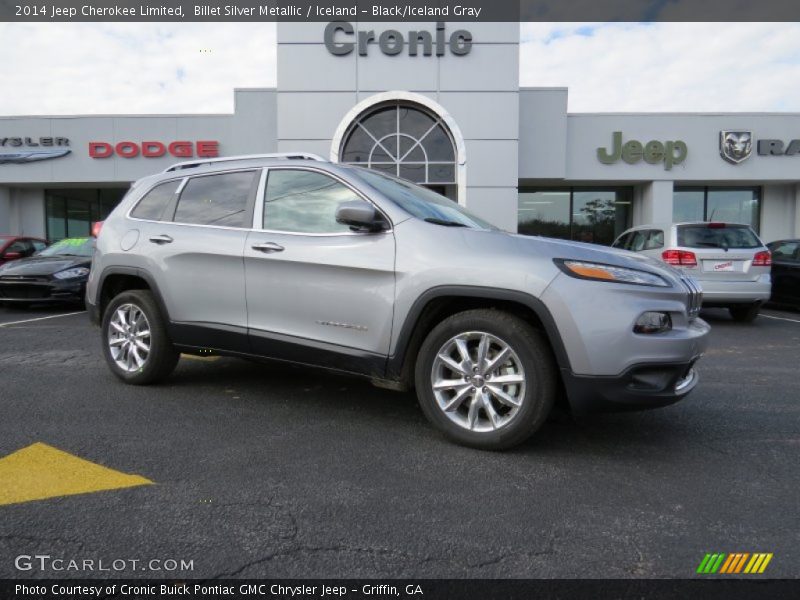 Billet Silver Metallic / Iceland - Black/Iceland Gray 2014 Jeep Cherokee Limited