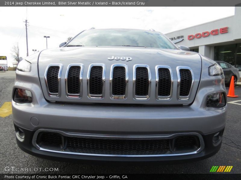 Billet Silver Metallic / Iceland - Black/Iceland Gray 2014 Jeep Cherokee Limited